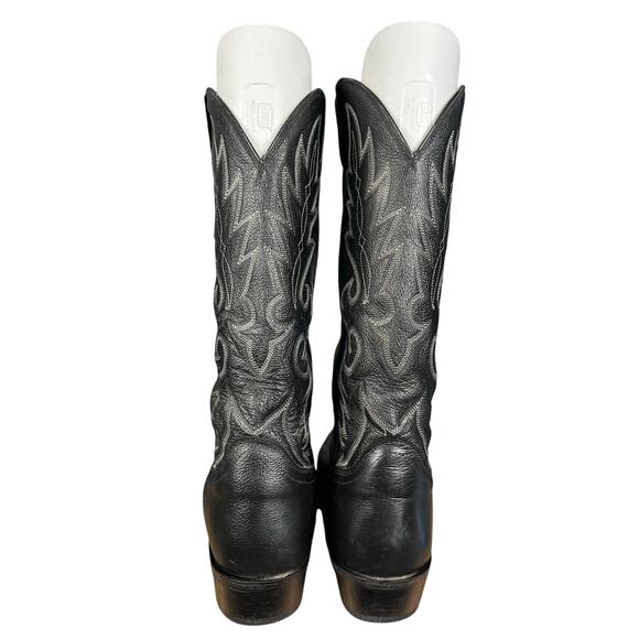 Dan Post Men’s Black Leather Western Cowboy Boots Size US 10 D main image 7